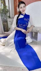 Áo Dài 4 Tà Cây Đào Tiên AD9003.2872 (áo lẻ)