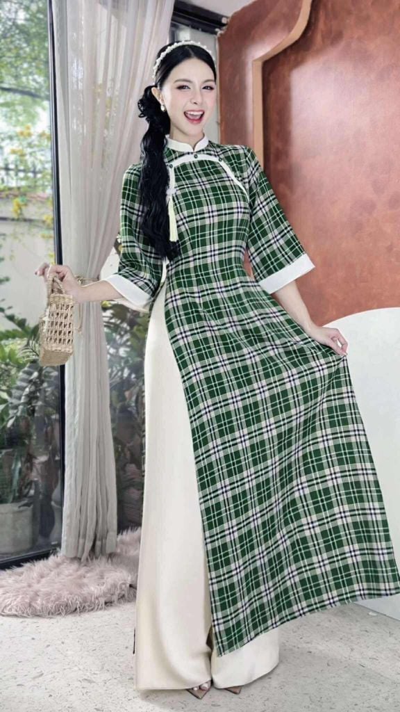 Áo Dài Thượng Hải+PK AD2865 (áo lẻ)