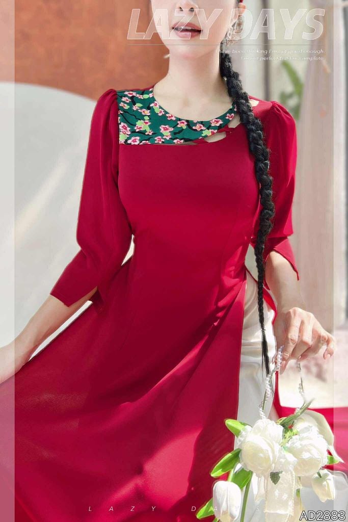 Áo Dài 3 Chữ XXX AD9001.2883 (áo lẻ)