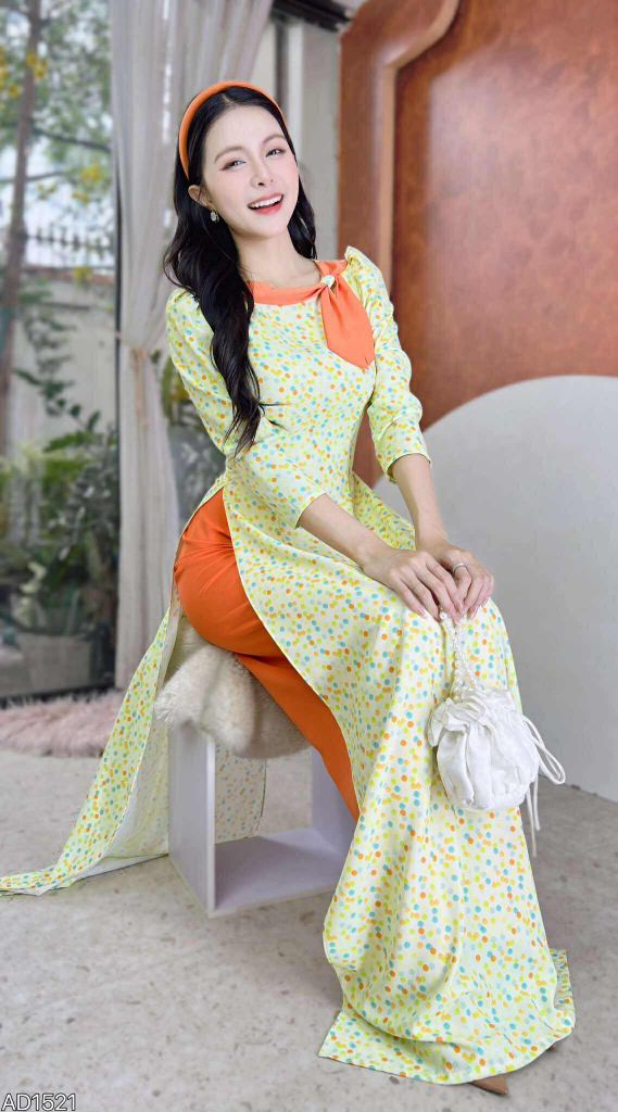 Áo Dài Khăn Quàng Đỏ AD1521 (áo lẻ)