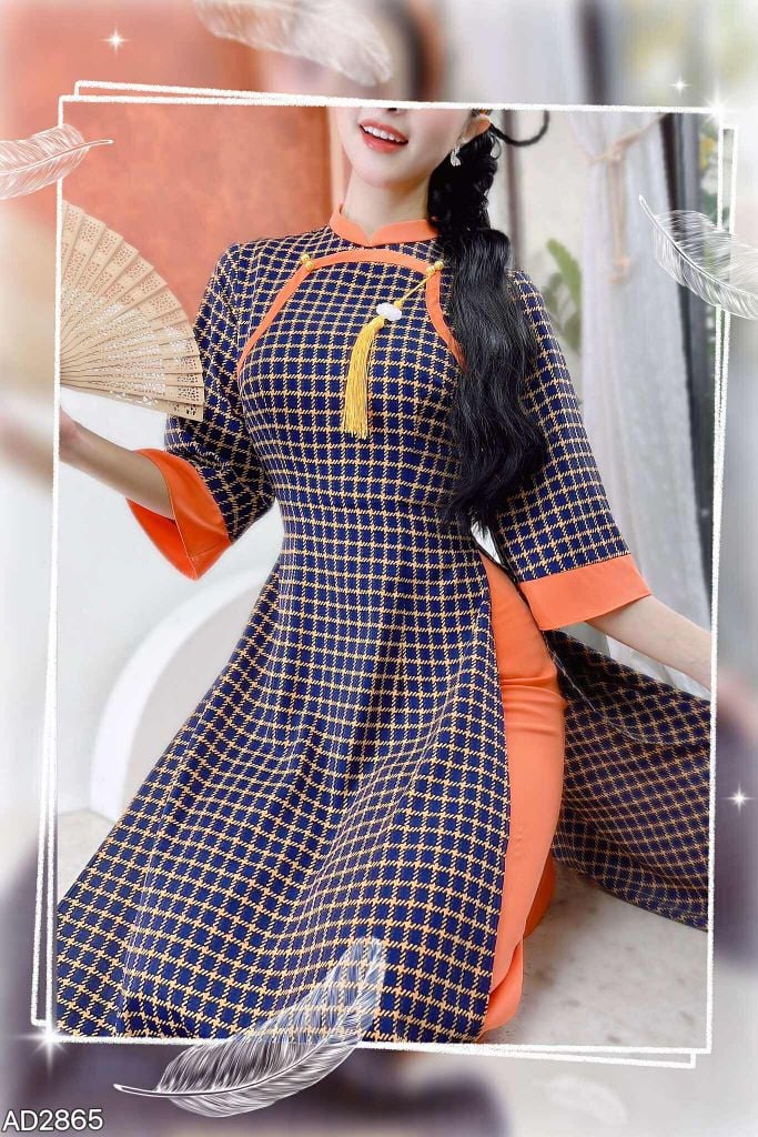 Áo Dài Thượng Hải+PK AD2865 (áo lẻ)
