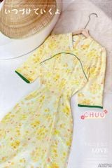 Áo Dài Cổ V Hoàng Yến AD2719 (áo lẻ)