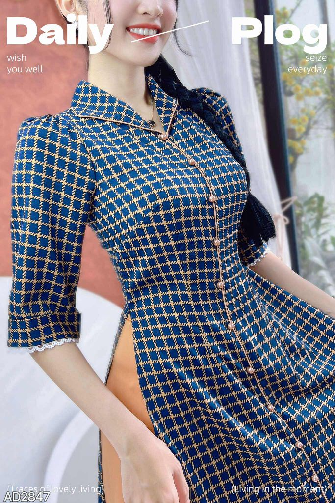 Áo Dài Caro San San AD9002.2847 (áo lẻ)