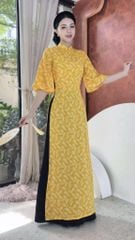 Áo Dài Nút Bọc Lá Bay AD1472 (áo lẻ)