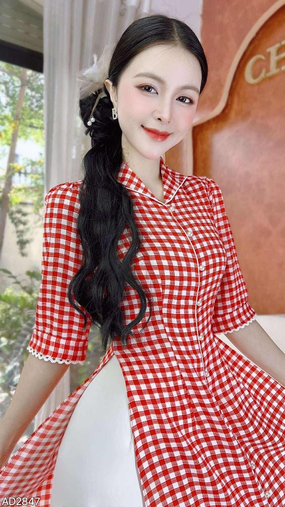 Áo Dài Caro San San AD9002.2847 (áo lẻ)