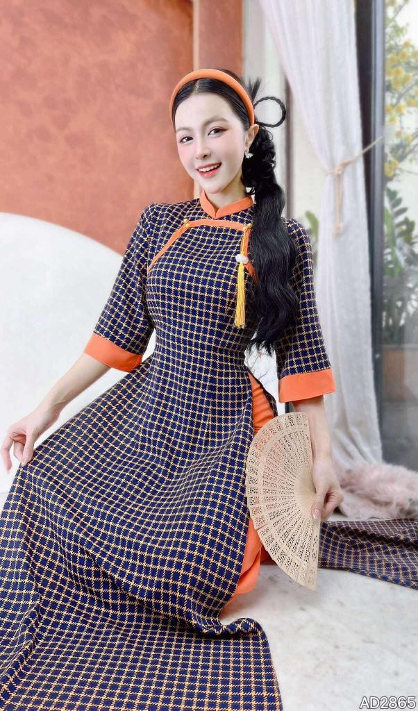Áo Dài Thượng Hải+PK AD2865 (áo lẻ)