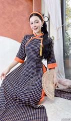 Áo Dài Thượng Hải+PK AD2865 (áo lẻ)