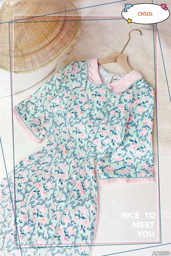 Áo Dài Đường Hoa Lụa AD2851 (áo lẻ)