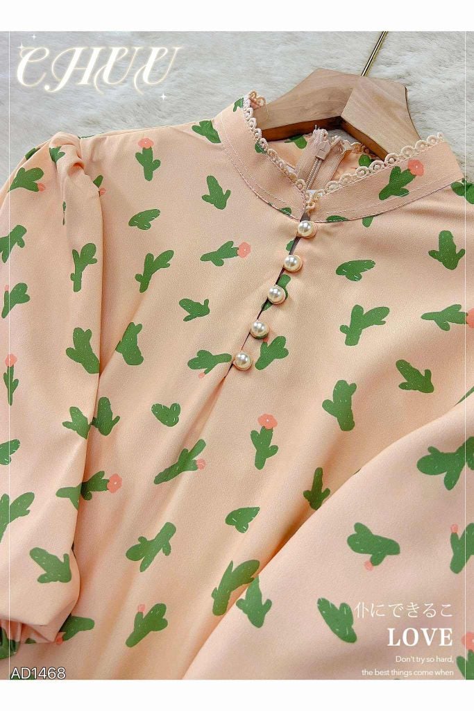 Áo Dài Tay Bồng Hạt Đậu AD1468 (áo lẻ)