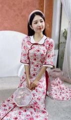 Áo Dài Đường Hoa Lụa AD2851 (áo lẻ)