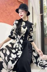 Áo Dài Cổ Lượn Tam Ngọc AD9003.1665 (áo lẻ)