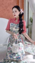 Áo Dài Cổ Bánh Gai AD9002.2855 (áo lẻ)