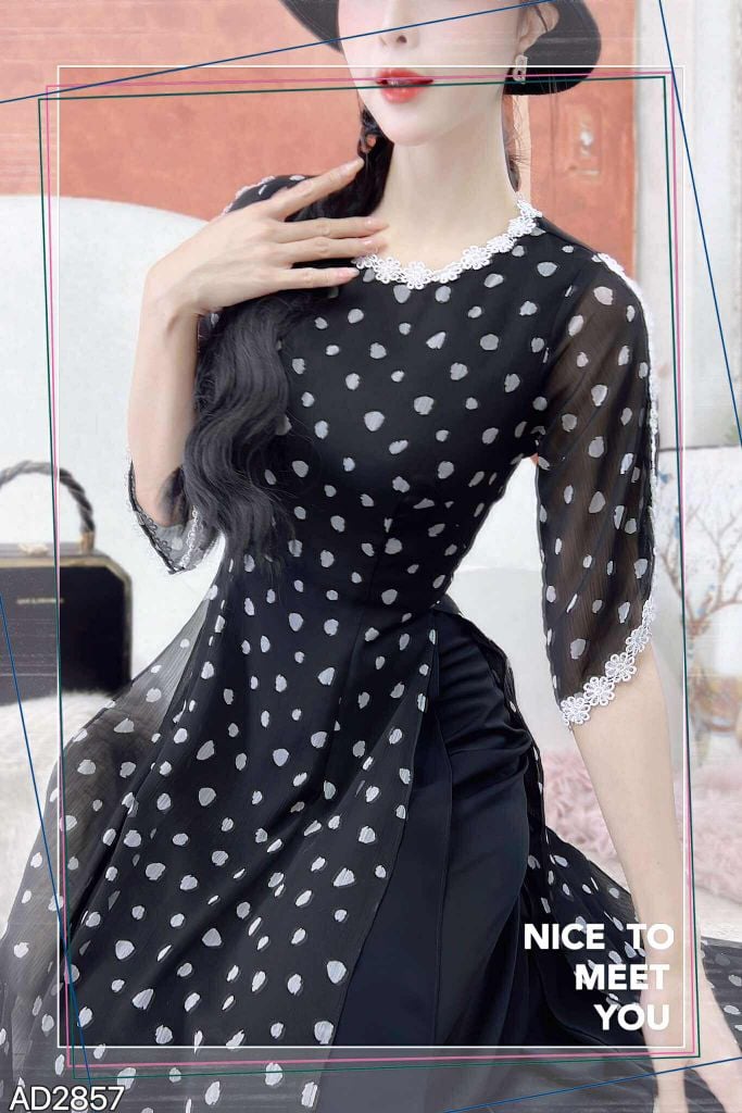 Áo Dài 4T Bong Bóng Mùa Hoa AD2857 (áo lẻ)