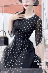 Áo Dài 4T Bong Bóng Mùa Hoa AD2857 (áo lẻ)