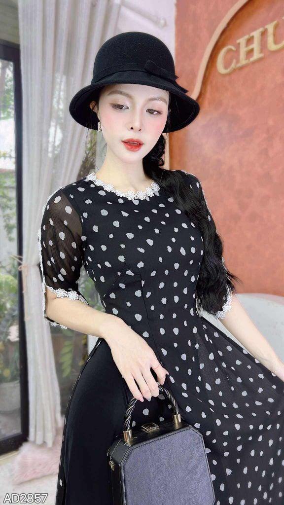 Áo Dài 4T Bong Bóng Mùa Hoa AD2857 (áo lẻ)