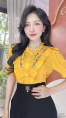 Áo Sơ Mi Cỏ Lá Màu Sắc A2817