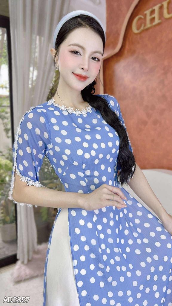 Áo Dài 4T Bong Bóng Mùa Hoa AD2857 (áo lẻ)