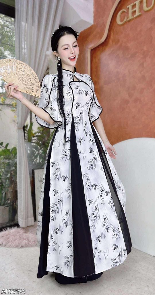 Áo Dài 2 Tà+ Đình Tranh AD9003.2894 (áo lẻ)