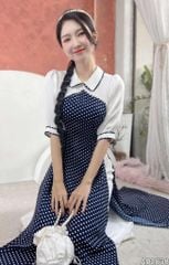 Áo Dài Ngọn Tháp Bông AD2838 (áo lẻ)