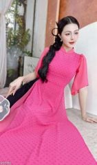 Áo Dài 4T Cánh Tiên Xéo AD9182 (áo lẻ)