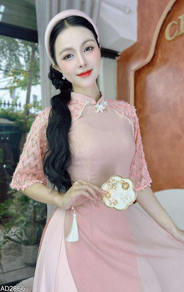 Áo Dài 4T Đuôi Công Tượng AD2866 (áo lẻ)