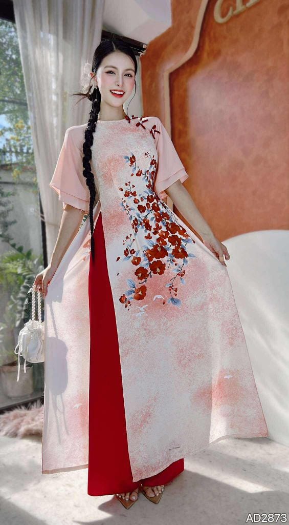 Áo Dài Ánh Nhiệm Màu AD2873 (áo lẻ)