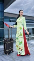 Áo Dài 34 Tỉnh Thành AD9002.2871 (áo lẻ)