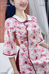 Áo Dài Đường Hoa Lụa AD2851 (áo lẻ)