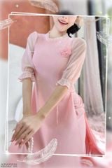 Áo Dài Mg Bướm Lưới Kim AD2712 (áo lẻ)