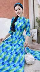 Áo Dài Vườn Hoa Cổ Tích+PK AD2852 (áo lẻ)