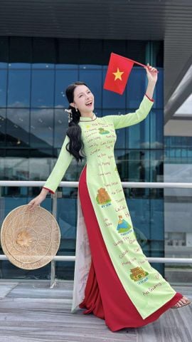 Áo Dài 34 Tỉnh Thành AD2871 (áo lẻ)