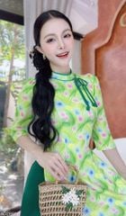 Áo Dài Vườn Hoa Cổ Tích+PK AD2852 (áo lẻ)