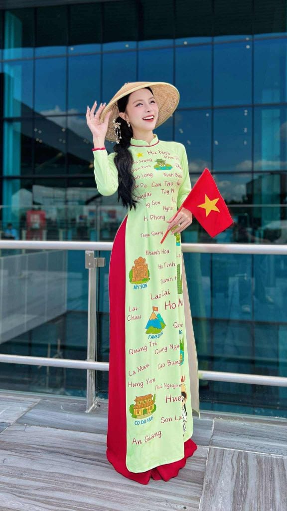 Áo Dài 34 Tỉnh Thành AD9002.2871 (áo lẻ)