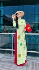 Áo Dài 34 Tỉnh Thành AD9002.2871 (áo lẻ)