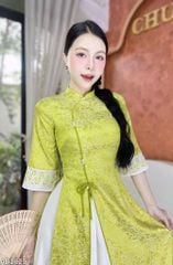 Áo Dài 3T Quyên Cát+PK AD2825 (áo lẻ)