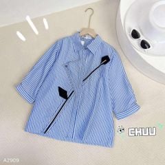 Áo Sơ Mi Hoa Xéo A2909
