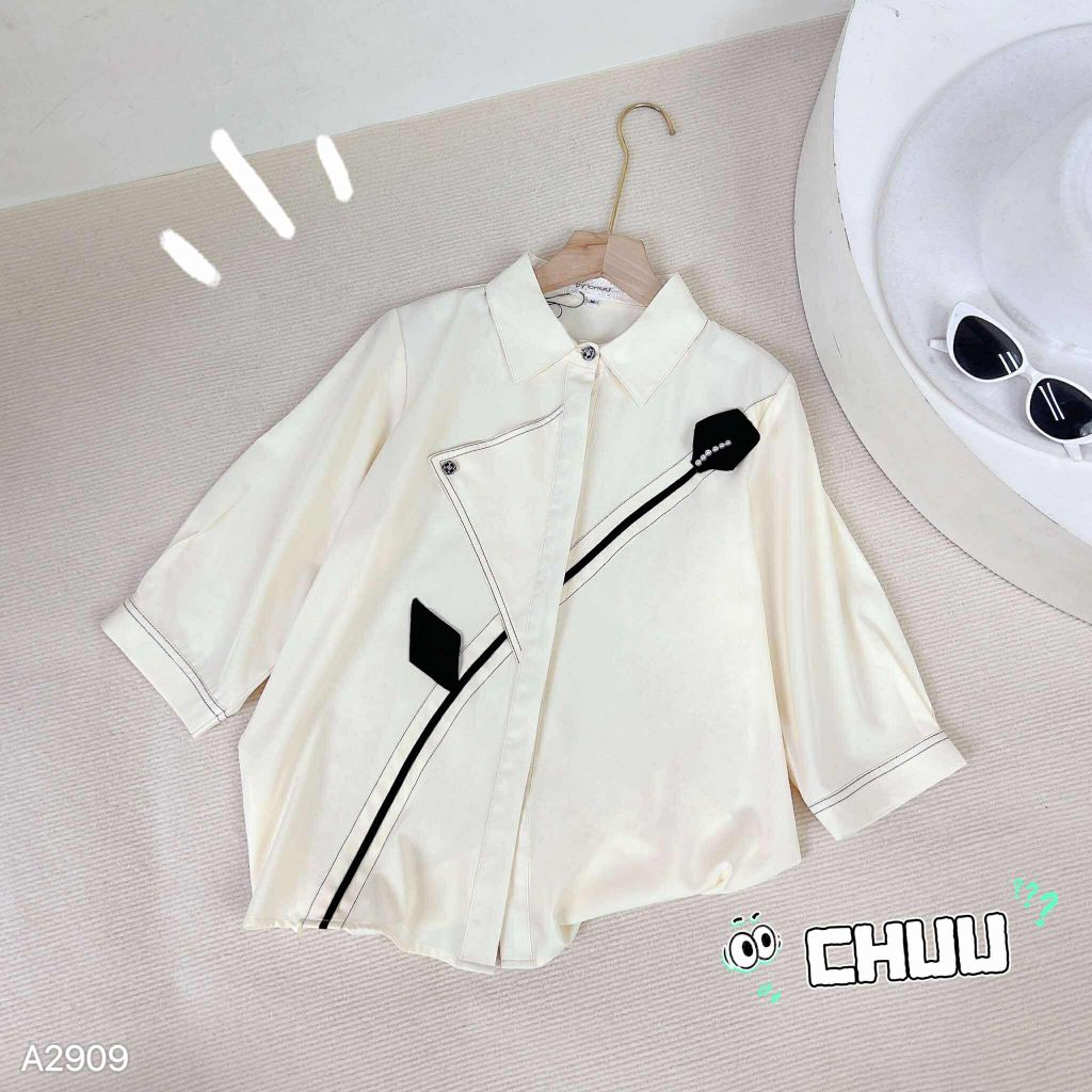 Áo Sơ Mi Hoa Xéo A2909