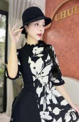 Áo Dài Cổ Lượn Tam Ngọc AD9003.1665 (áo lẻ)