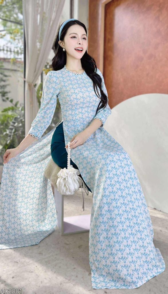 Áo Dài Cây Cầu Gỗ AD9002.2881 (áo lẻ)