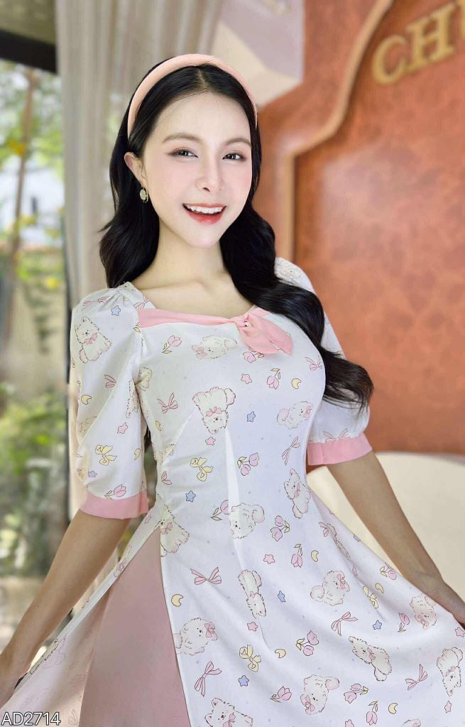 Áo Dài Thú Béo Ụ AD2714 (áo lẻ)