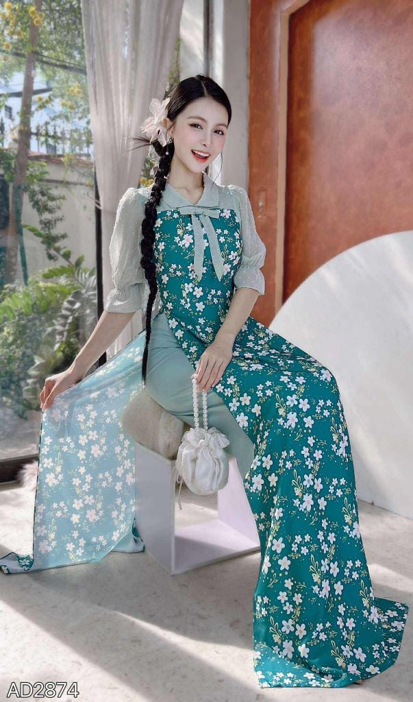 Áo Dài Tuyết Yêu Thương AD2874 (áo lẻ)