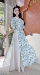 Áo Dài Ren Tuyết Bi+PK AD2876 (áo lẻ)