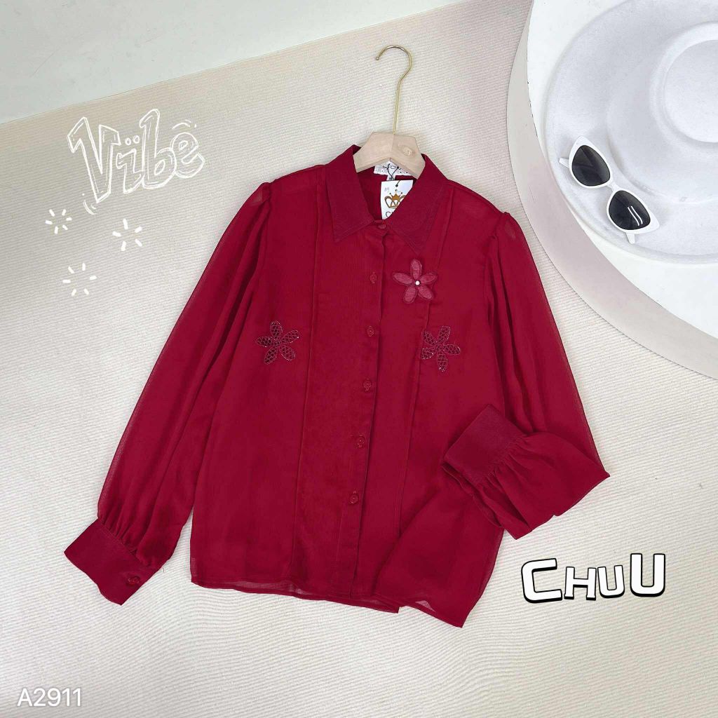 Áo Sơ Mi Hoa Chong Chóng A2911