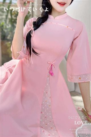 Áo Dài 2T+ Cheri Quế+PK AD2849 (áo lẻ)
