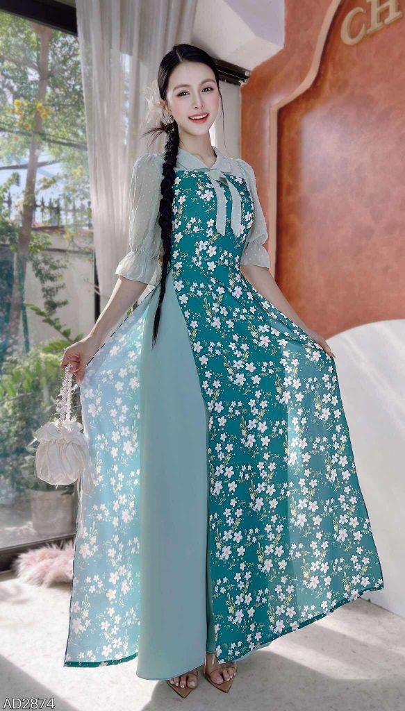 Áo Dài Tuyết Yêu Thương AD2874 (áo lẻ)