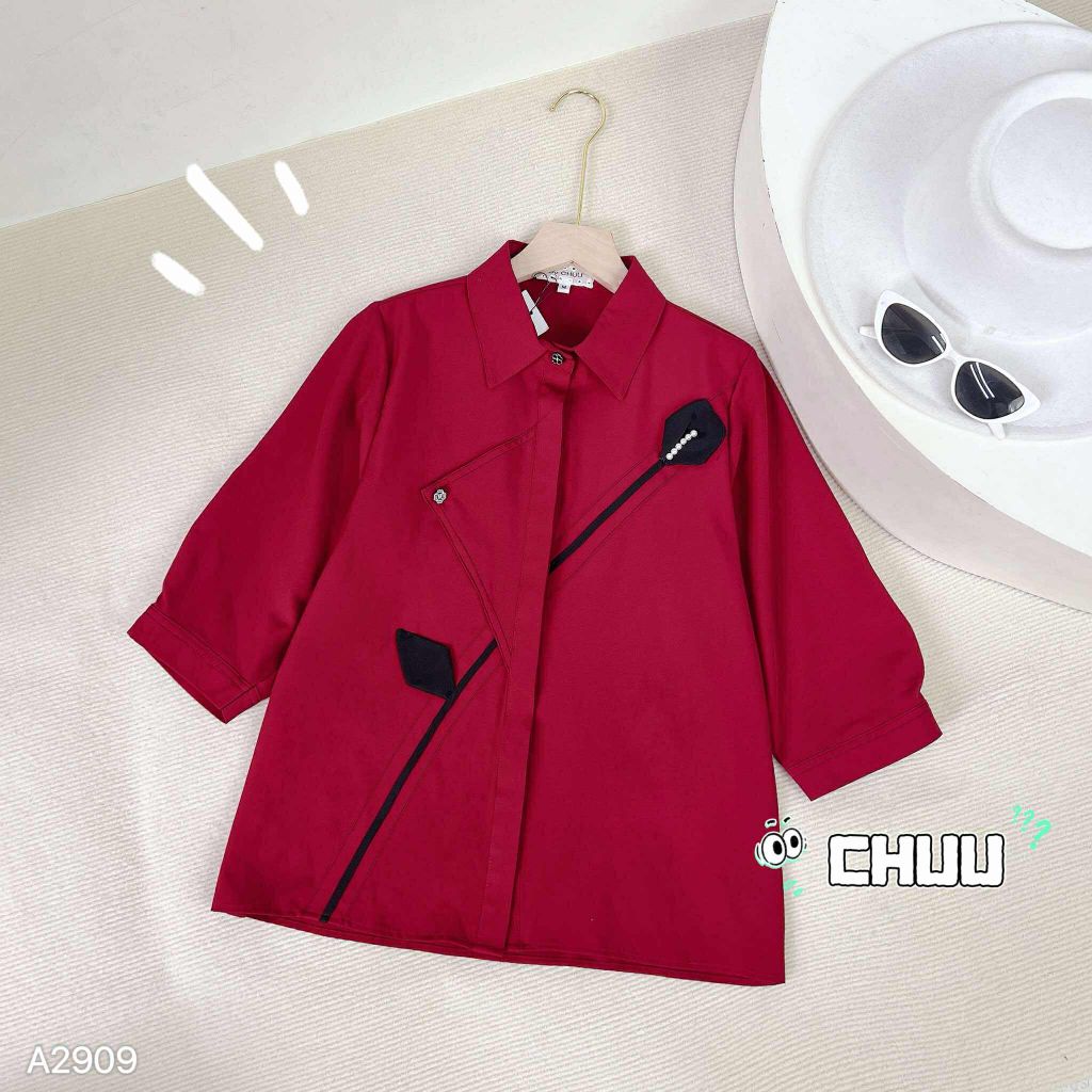 Áo Sơ Mi Hoa Xéo A2909