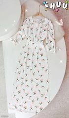 Áo Dài Hạt Gỗ AD2829 (áo lẻ)