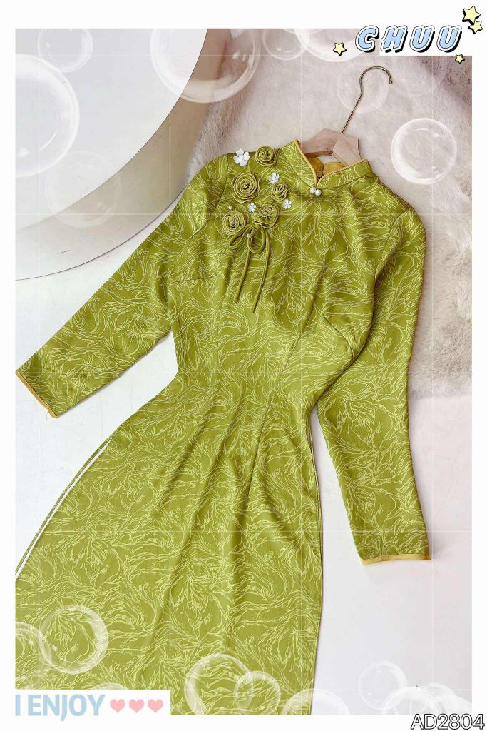 Áo Dài Hoa Giấy Xoay AD2804 (áo lẻ)