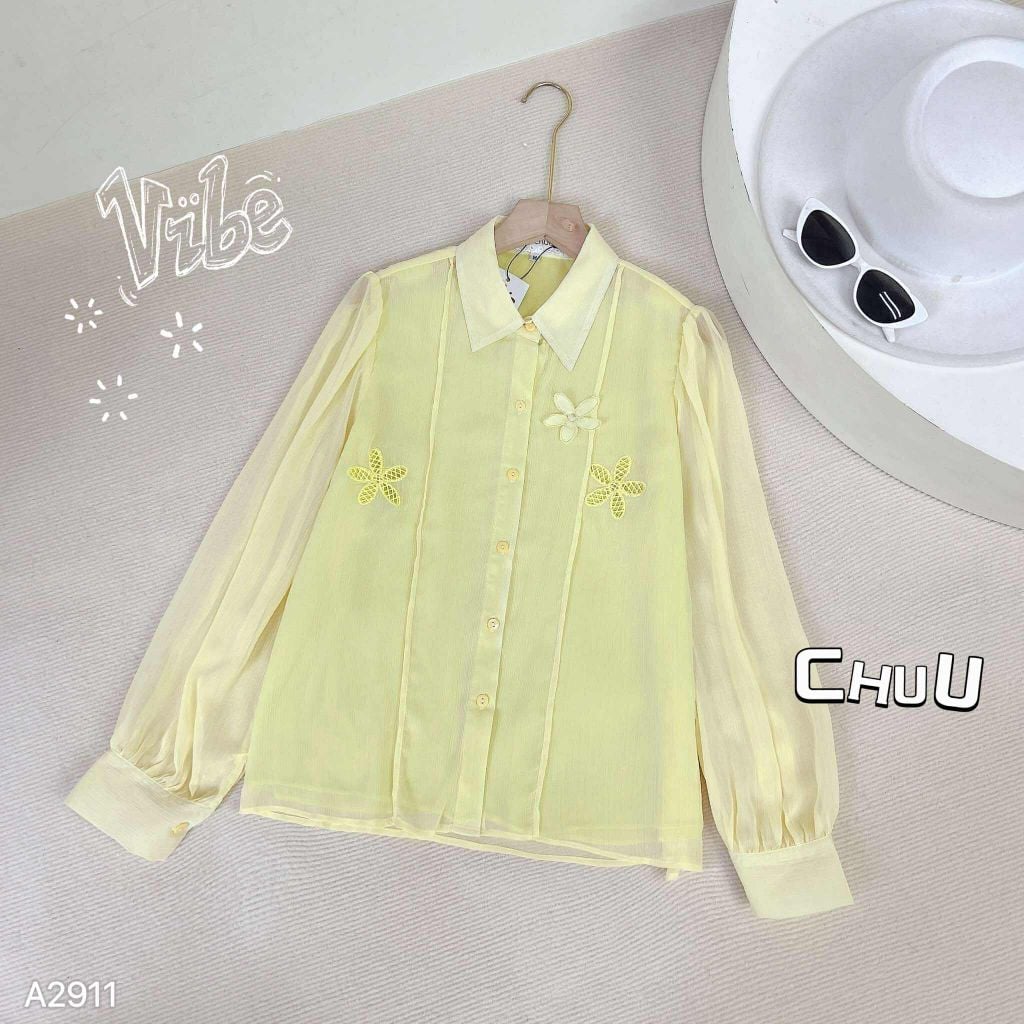 Áo Sơ Mi Hoa Chong Chóng A2911
