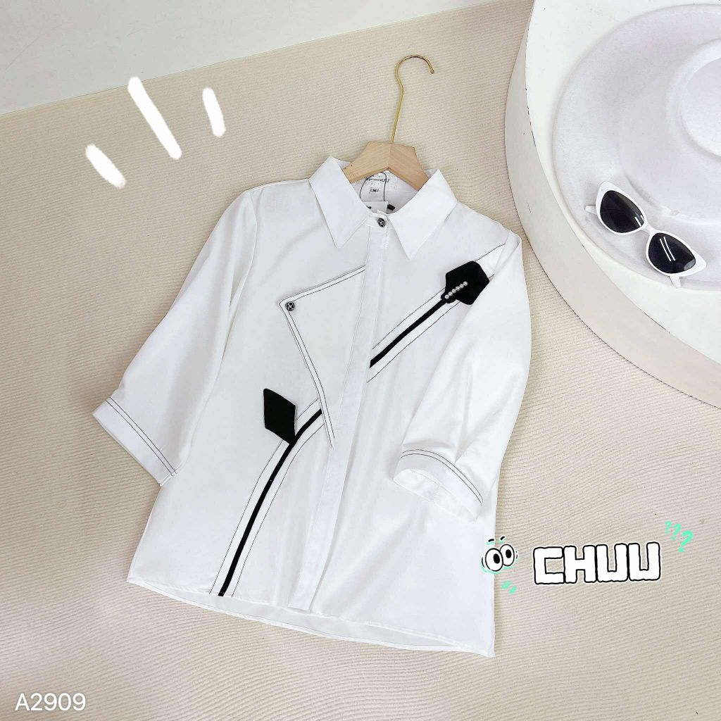Áo Sơ Mi Hoa Xéo A2909